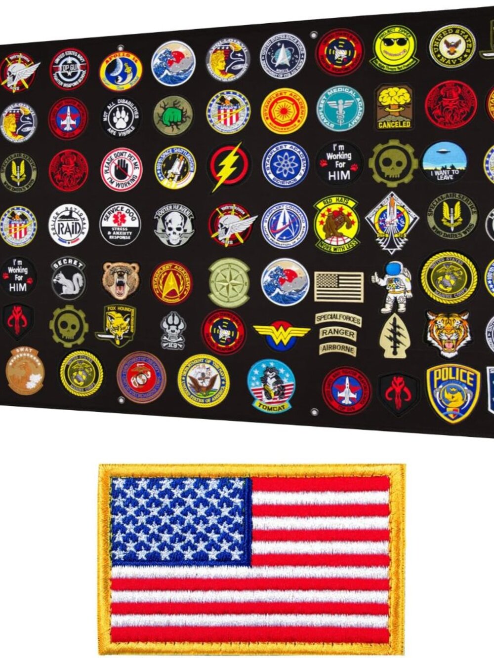 Tactical Patch Display Panel Holder Board for Military Army Combat Morale Unifor